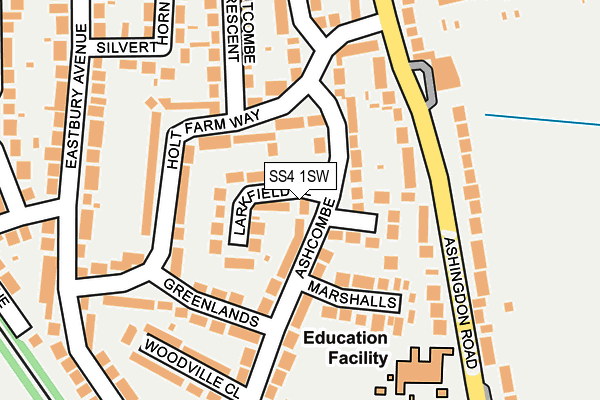 SS4 1SW map - OS OpenMap – Local (Ordnance Survey)