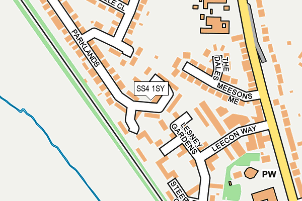 SS4 1SY map - OS OpenMap – Local (Ordnance Survey)