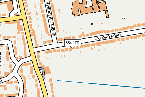 SS4 1TD map - OS OpenMap – Local (Ordnance Survey)