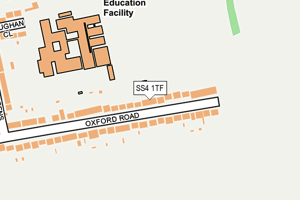 SS4 1TF map - OS OpenMap – Local (Ordnance Survey)