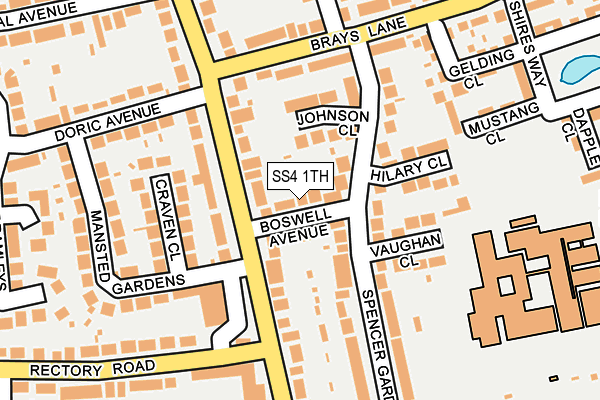 SS4 1TH map - OS OpenMap – Local (Ordnance Survey)