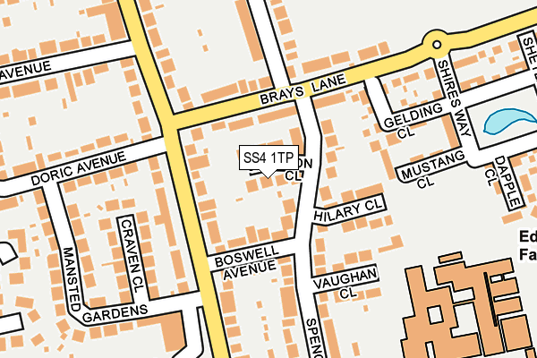 SS4 1TP map - OS OpenMap – Local (Ordnance Survey)