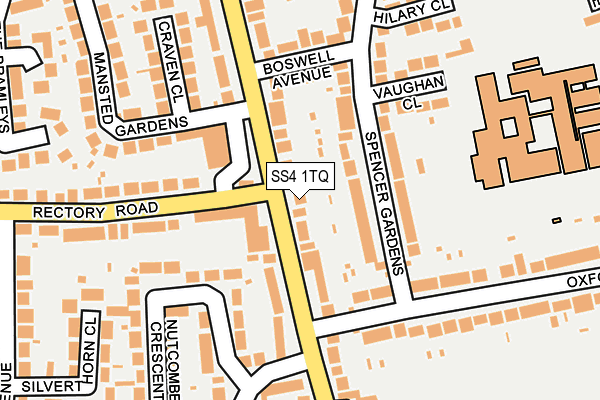 SS4 1TQ map - OS OpenMap – Local (Ordnance Survey)