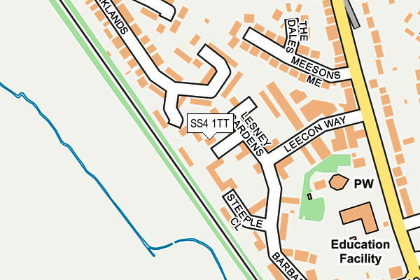 SS4 1TT map - OS OpenMap – Local (Ordnance Survey)