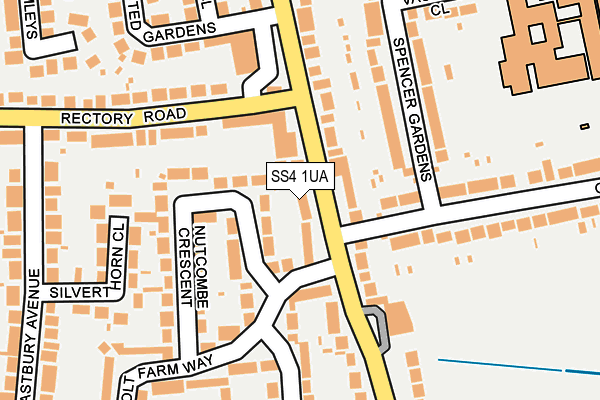 SS4 1UA map - OS OpenMap – Local (Ordnance Survey)