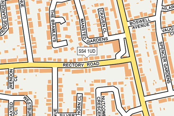 SS4 1UD map - OS OpenMap – Local (Ordnance Survey)