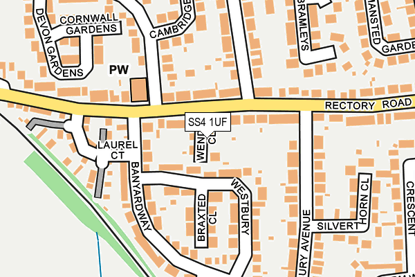 SS4 1UF map - OS OpenMap – Local (Ordnance Survey)