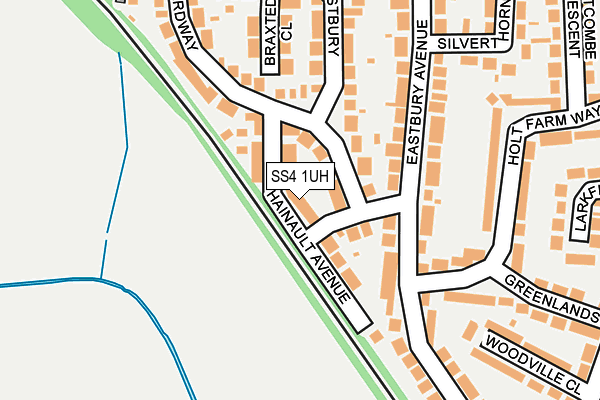 SS4 1UH map - OS OpenMap – Local (Ordnance Survey)