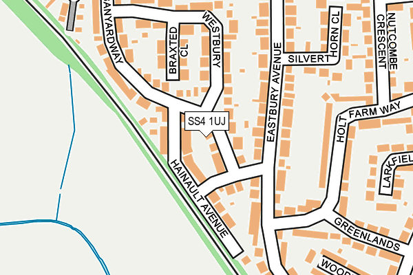 SS4 1UJ map - OS OpenMap – Local (Ordnance Survey)
