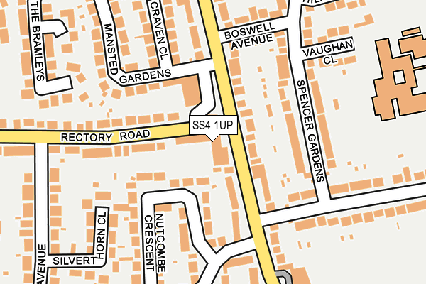 SS4 1UP map - OS OpenMap – Local (Ordnance Survey)