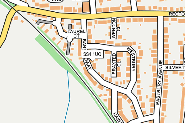 SS4 1UQ map - OS OpenMap – Local (Ordnance Survey)