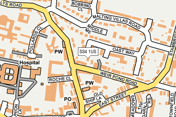 SS4 1US map - OS OpenMap – Local (Ordnance Survey)