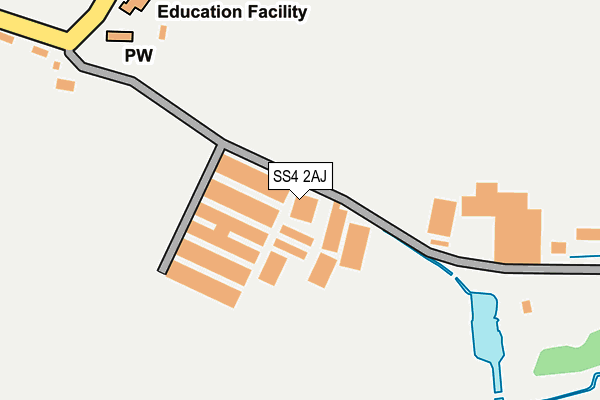 SS4 2AJ map - OS OpenMap – Local (Ordnance Survey)