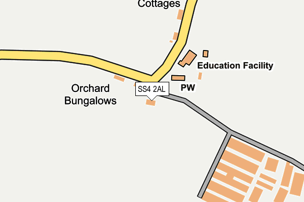 SS4 2AL map - OS OpenMap – Local (Ordnance Survey)