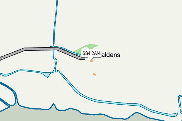 SS4 2AN map - OS OpenMap – Local (Ordnance Survey)