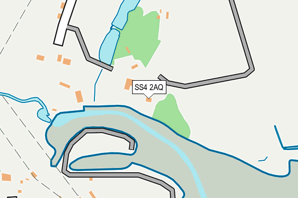 SS4 2AQ map - OS OpenMap – Local (Ordnance Survey)