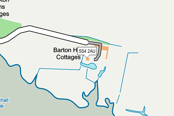 SS4 2AU map - OS OpenMap – Local (Ordnance Survey)