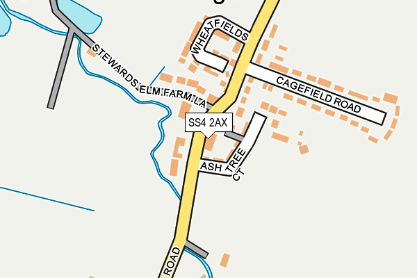 SS4 2AX map - OS OpenMap – Local (Ordnance Survey)