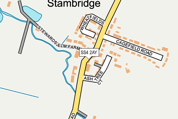 SS4 2AY map - OS OpenMap – Local (Ordnance Survey)