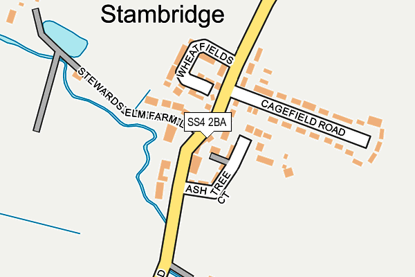 SS4 2BA map - OS OpenMap – Local (Ordnance Survey)