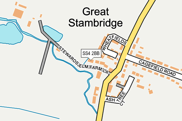 SS4 2BB map - OS OpenMap – Local (Ordnance Survey)