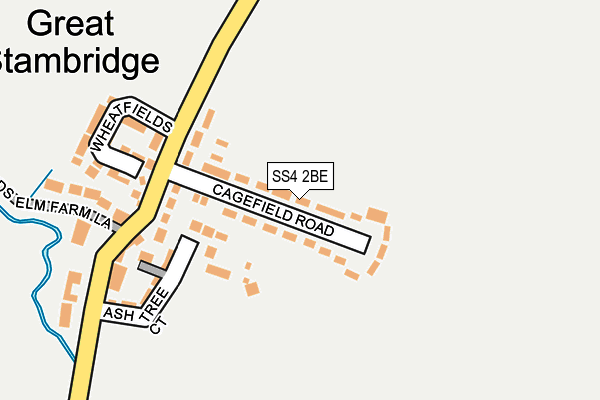 SS4 2BE map - OS OpenMap – Local (Ordnance Survey)