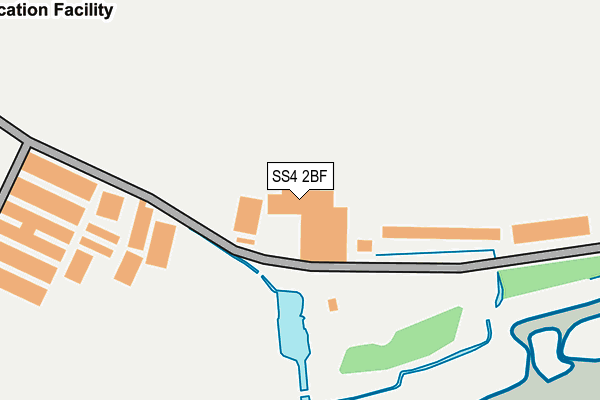 SS4 2BF map - OS OpenMap – Local (Ordnance Survey)