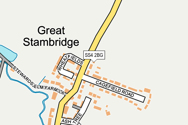 SS4 2BG map - OS OpenMap – Local (Ordnance Survey)