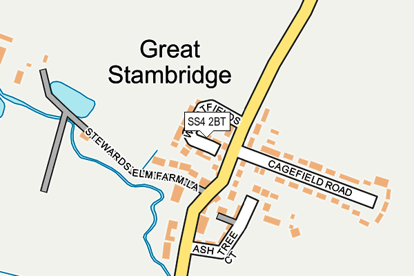 SS4 2BT map - OS OpenMap – Local (Ordnance Survey)