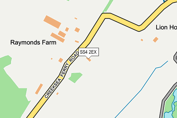 SS4 2EX map - OS OpenMap – Local (Ordnance Survey)