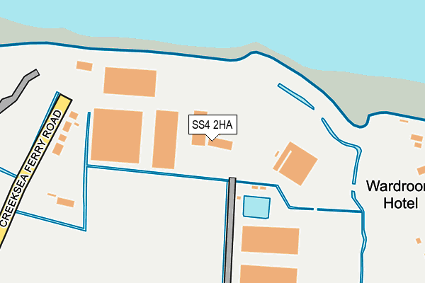 SS4 2HA map - OS OpenMap – Local (Ordnance Survey)