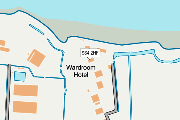 SS4 2HF map - OS OpenMap – Local (Ordnance Survey)