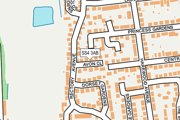 SS4 3AB map - OS OpenMap – Local (Ordnance Survey)