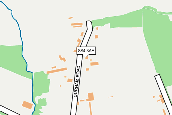 SS4 3AE map - OS OpenMap – Local (Ordnance Survey)