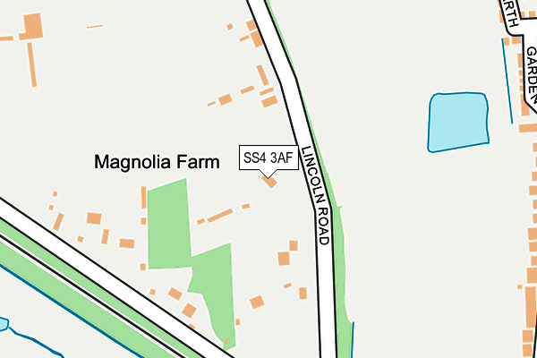 SS4 3AF map - OS OpenMap – Local (Ordnance Survey)