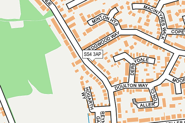 SS4 3AP map - OS OpenMap – Local (Ordnance Survey)
