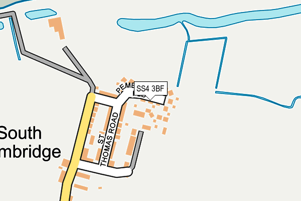 SS4 3BF map - OS OpenMap – Local (Ordnance Survey)