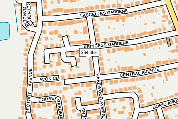 SS4 3BH map - OS OpenMap – Local (Ordnance Survey)