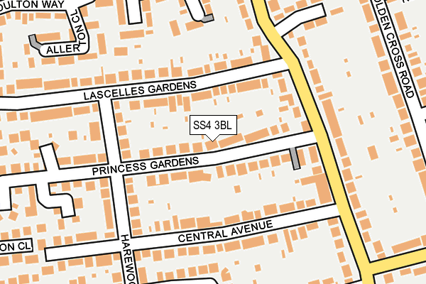 SS4 3BL map - OS OpenMap – Local (Ordnance Survey)