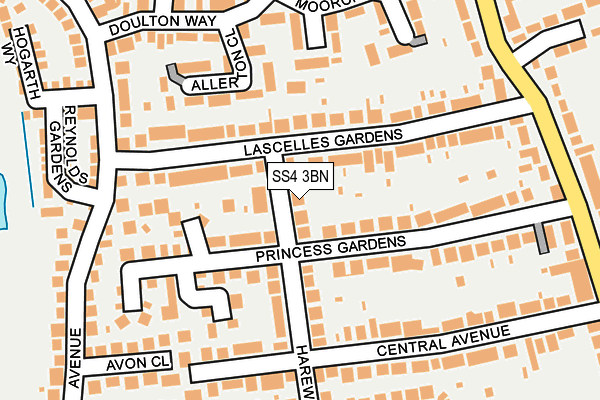 SS4 3BN map - OS OpenMap – Local (Ordnance Survey)