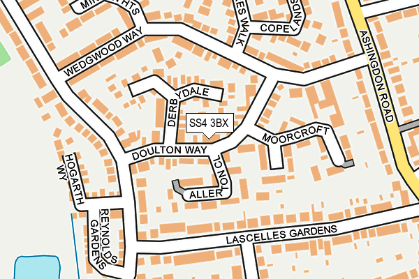 SS4 3BX map - OS OpenMap – Local (Ordnance Survey)