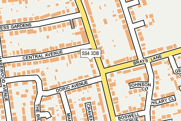 SS4 3DB map - OS OpenMap – Local (Ordnance Survey)