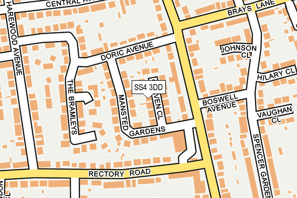 SS4 3DD map - OS OpenMap – Local (Ordnance Survey)