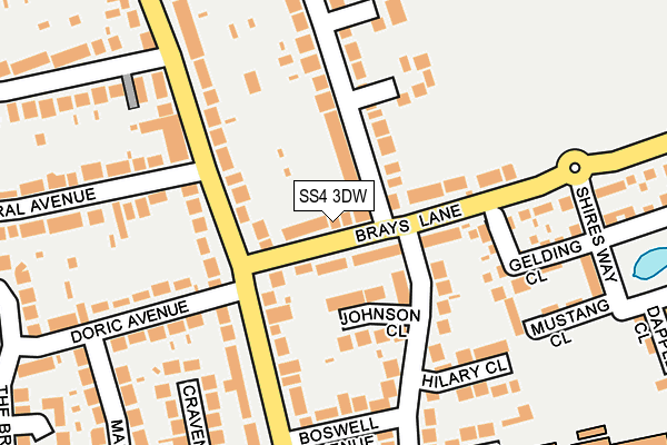 SS4 3DW map - OS OpenMap – Local (Ordnance Survey)