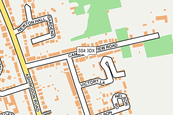 SS4 3DX map - OS OpenMap – Local (Ordnance Survey)