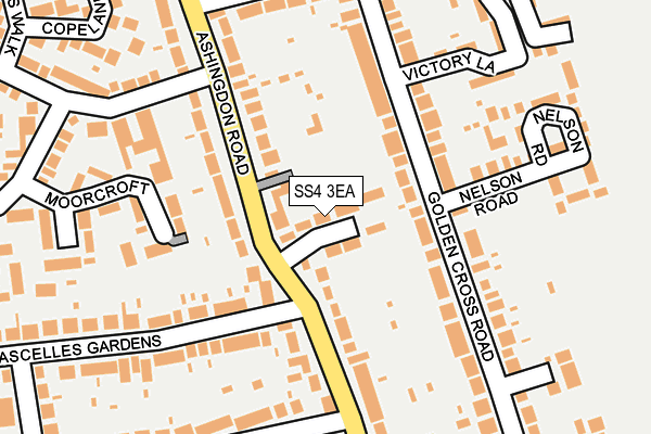 SS4 3EA map - OS OpenMap – Local (Ordnance Survey)