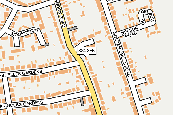 SS4 3EB map - OS OpenMap – Local (Ordnance Survey)