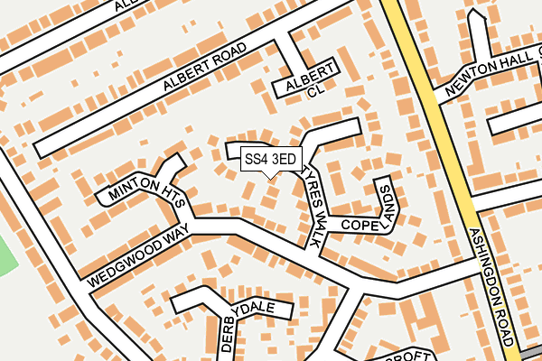 SS4 3ED map - OS OpenMap – Local (Ordnance Survey)