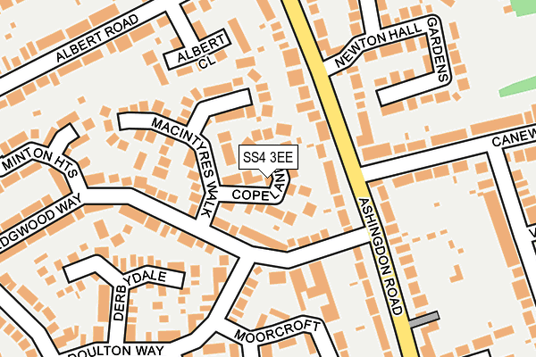 SS4 3EE map - OS OpenMap – Local (Ordnance Survey)