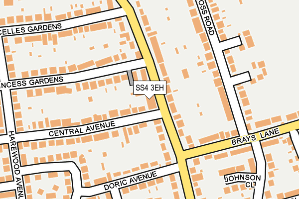 SS4 3EH map - OS OpenMap – Local (Ordnance Survey)